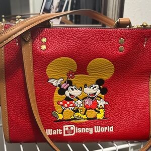 Disney Red and Brown Tote Bag